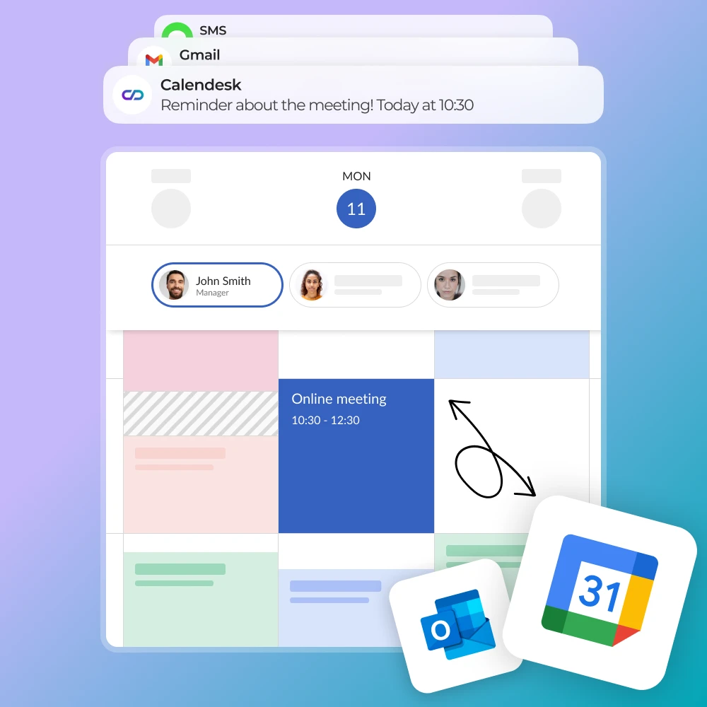A range of notifications for you and your clients