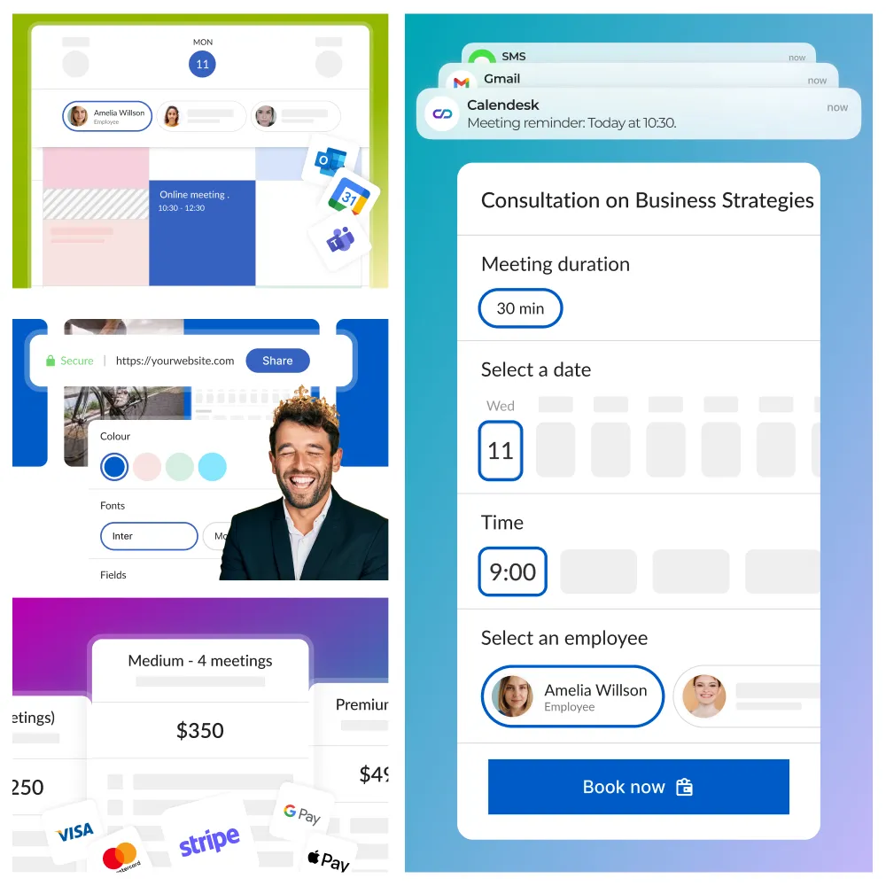 Calendesk Online Booking System - Getting drowned in appointments is no longer an option.