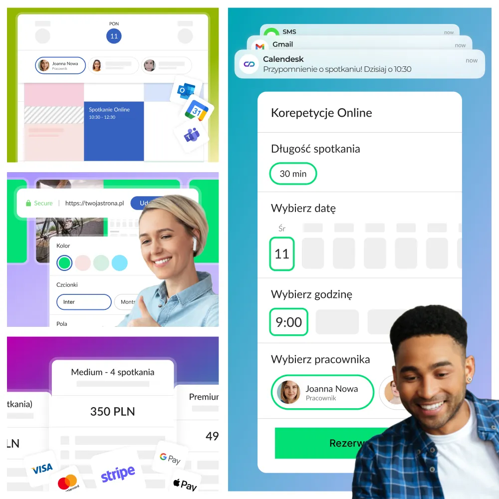 System rezerwacji online Calendesk - Dzięki naszej platformie poprowadzisz biznes, a nie tylko lekcje!