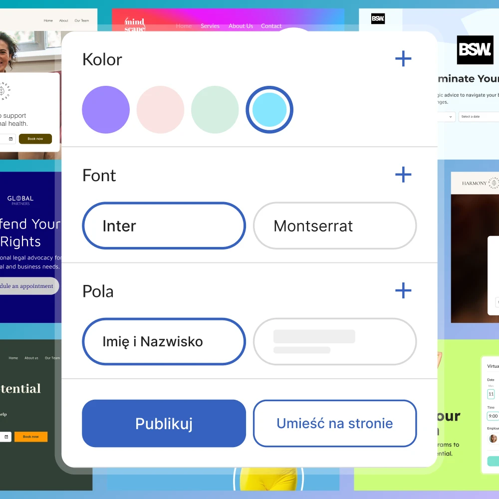 Pełna swoboda w wyborze stylu i układu strony
